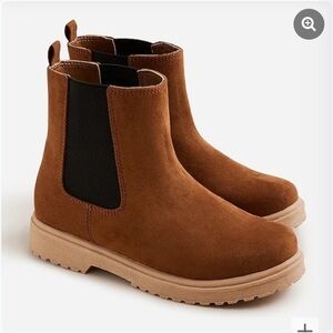 J. Crew Crewcuts Girls Kids Brown Lug Sole Boots Sz 2 NEW